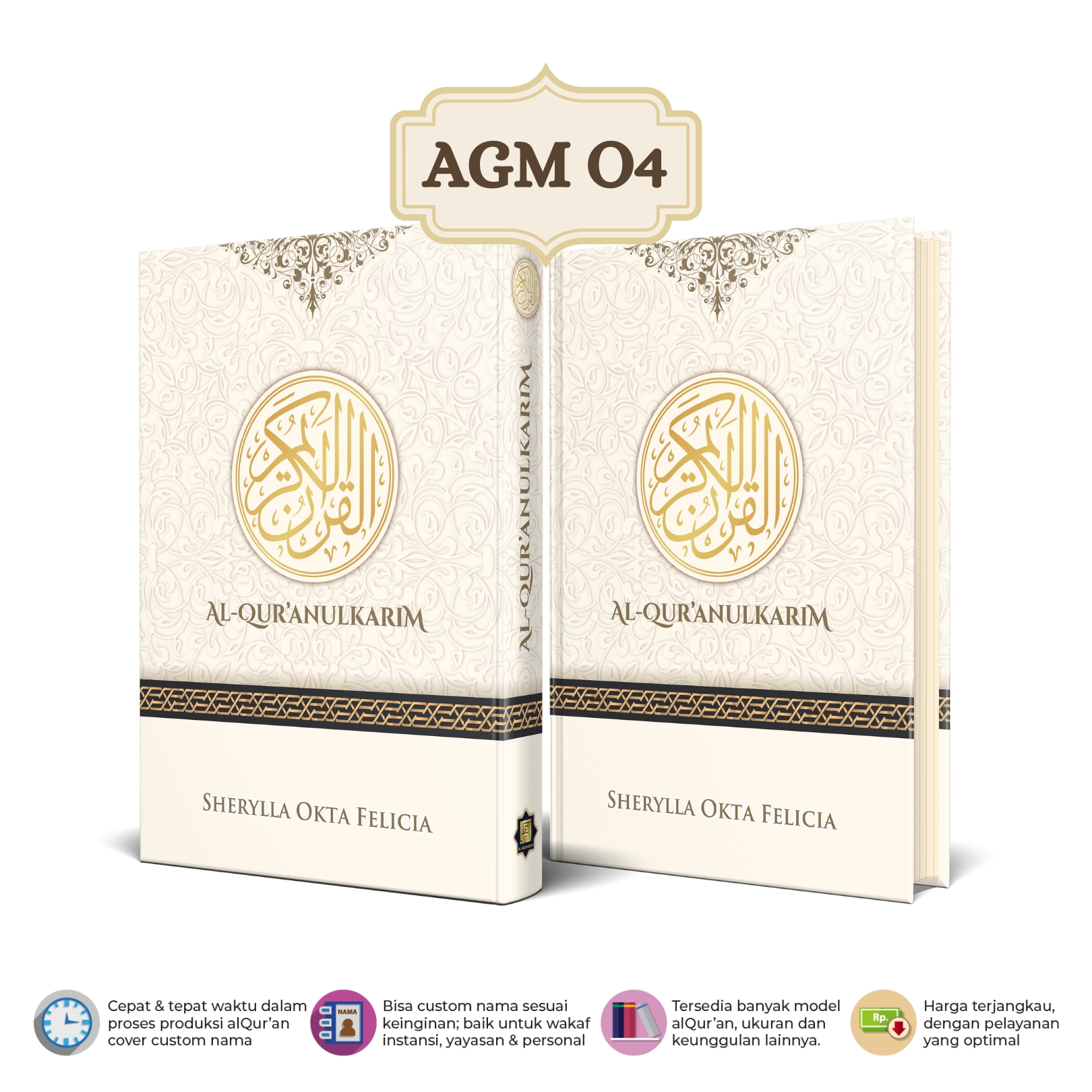 Al Quran Custom Nama Ukuran A5 Sedang Tanpa Terjemahan Alquran Non Terjemahan Tajwid Hardcover Aesthetic Souvenir Sovenir Hadiah Gift Ultah Mahar Nikah Seserahan Kado Pernikahan Cewek Perempuan - Image 8