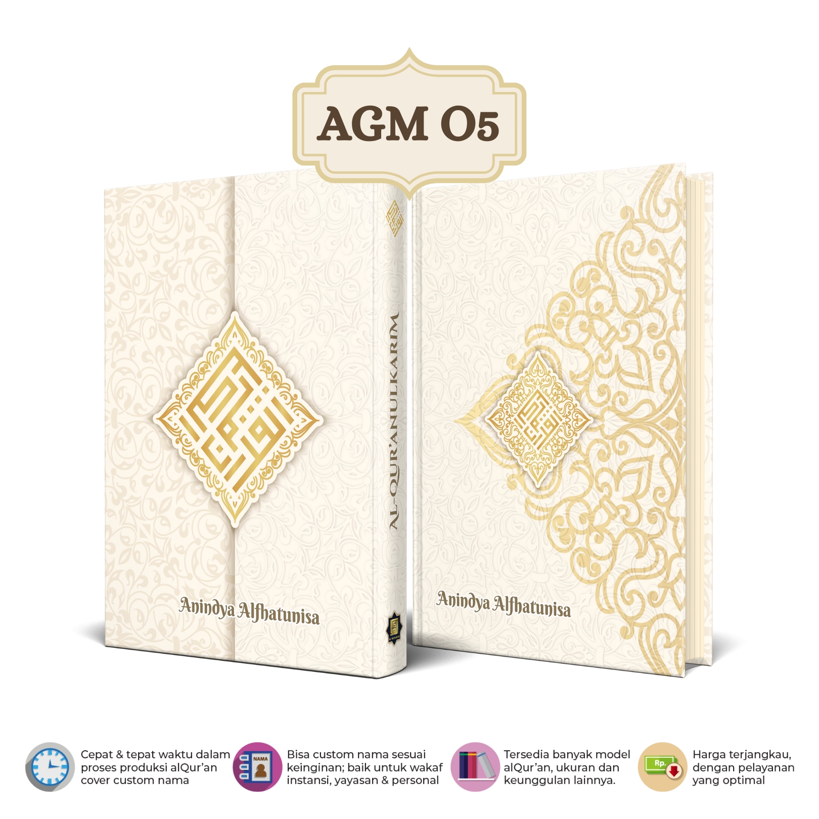 Al Quran Custom Nama Ukuran A5 Sedang Tanpa Terjemahan Alquran Non Terjemahan Tajwid Hardcover Aesthetic Souvenir Sovenir Hadiah Gift Ultah Mahar Nikah Seserahan Kado Pernikahan Cewek Perempuan - Image 9